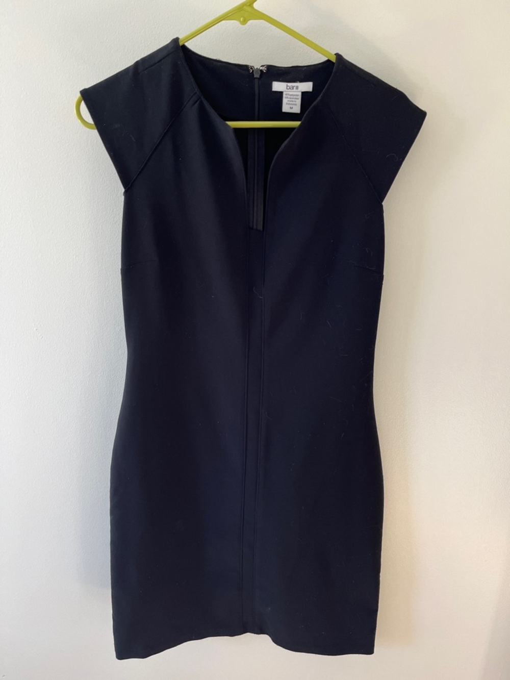 Bar111 Bardot Black Cap Sleeve Mini Dress